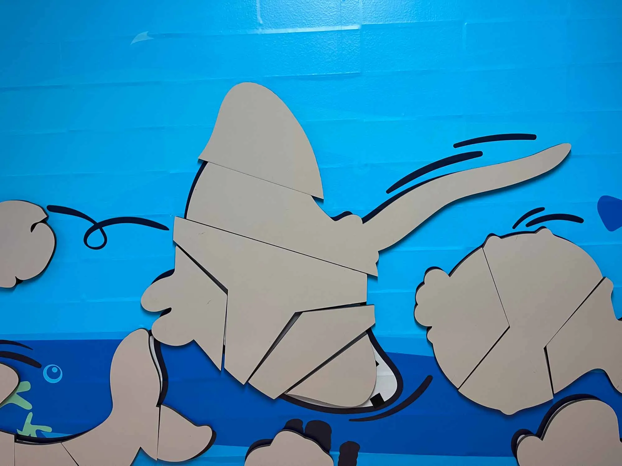PS 50 sensory hallway, aquatic theme