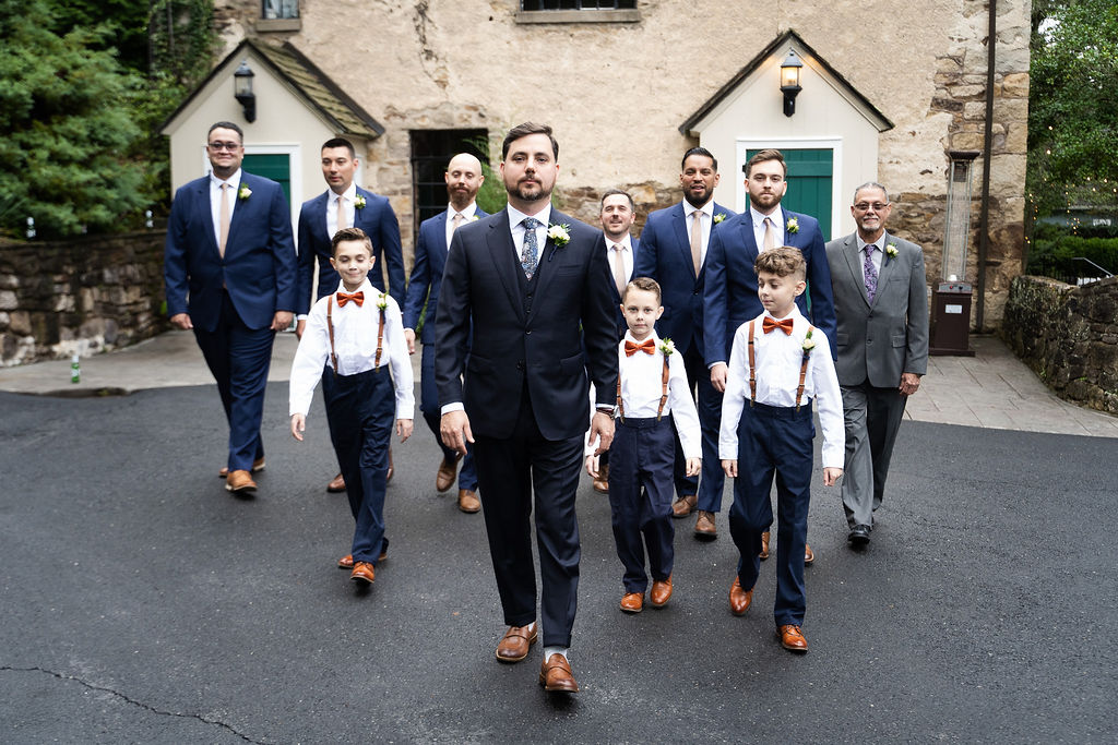 Groom and groomsmen, Anna & Sean