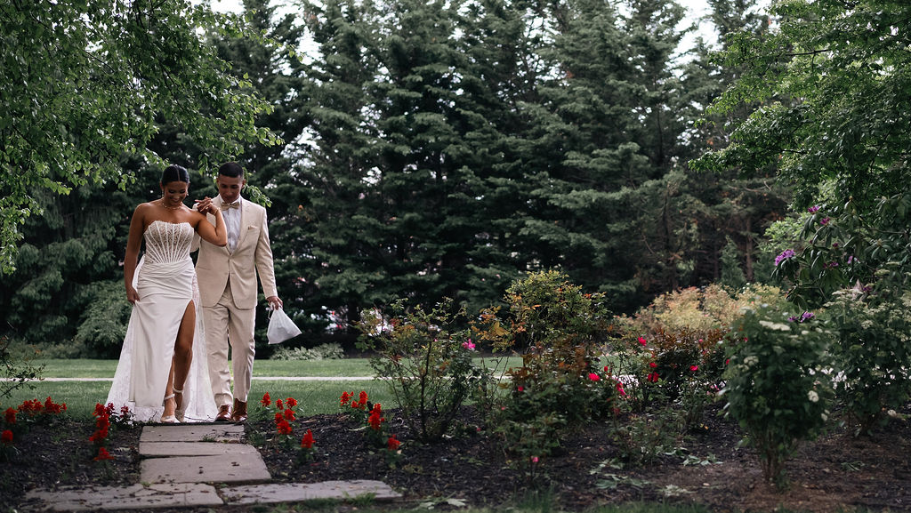 Garden walk, Gillian & Charbel