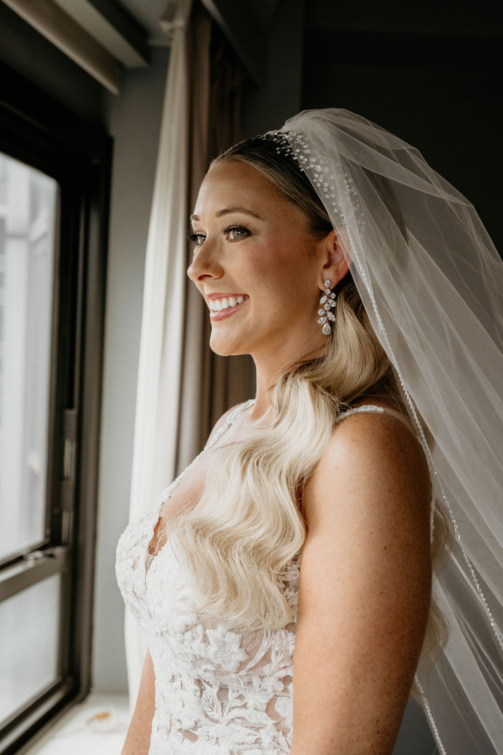 Bride by the window, Kelly & Nick
